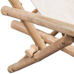 vidaXL Chaise de terrasse d'extérieur Bambou