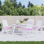 vidaXL Coussins de chaise de jardin lot de 4 rose 50x50x4 cm tissu