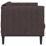 vidaXL Canapé à 2 places marron foncé tissu