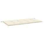 vidaXL Coussin de banc de jardin crème 120x50x3 cm tissu oxford