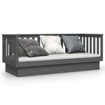 vidaXL Lit de jour Gris 90x190 cm Bois de pin massif