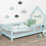 Lit cabane enfant POPPI 80 x 180 bleu clair 1