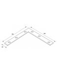 THIRARD - Equerre de fenêtre pour porte  100x100x20mm  bouts carrés  acier zingué