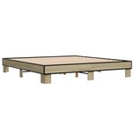 vidaXL Cadre de lit chêne sonoma 180x200 cm bois d'ingénierie et métal