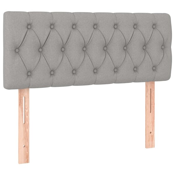 vidaXL Tête de lit Gris clair 90x7x78/88 cm Tissu
