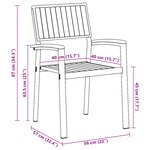 vidaXL Ensemble de salle à manger de jardin de 7 pièces en acier noir et bois d'acacia