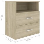 vidaXL Table de chevet Chêne sonoma 50x32x60 cm
