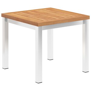 vidaXL Table d'appoint de jardin 45x45x38 cm Bois de teck et inox
