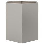 vidaXL Jardinières 2 Pièces hexagone 46x40x45 cm acier inoxydable