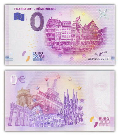 Billet de Collection 0 Euro souvenir 2017 Frankfurt Romerberg - Allemagne - Neuf