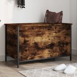 vidaXL Banc de rangement chêne fumé 80x42 5x50 cm bois d'ingénierie
