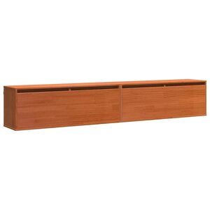 vidaXL Cabinets muraux avec étagère 2 Pièces Marron cire 100 x 30 x 35 cm