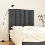 vidaXL Tête de lit murale Gris 127 5x3x110 cm Bois massif de pin