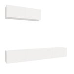 vidaXL Ensemble de meubles TV 3 Pièces Blanc Bois d'ingénierie