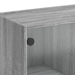 vidaXL Buffet haut avec portes gris sonoma 68x37x142cm bois ingénierie