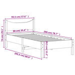 vidaXL Cadre de lit sans matelas 90x200 cm bois de pin massif