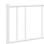 vidaXL Cadre de lit métal avec tête de lit blanc 140x200 cm