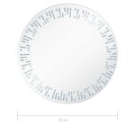 vidaXL Miroir à LED pour salle de bain 70 cm
