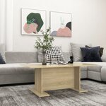 vidaXL Table basse chêne sonoma 103 5x60x40 cm bois d'ingénierie