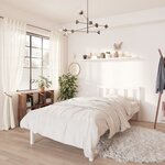 vidaXL Cadre de lit Blanc Bois de pin massif 90x190 cm Simple