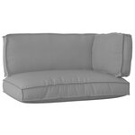 vidaXL Ensemble de coussins de palette 3 pièces en tissu oxford gris