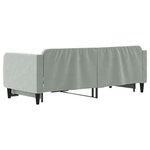 vidaXL Lit de jour avec lit gigogne gris clair 90x200 cm velours