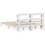 vidaXL Cadre de lit sans matelas blanc 140x190 cm bois de pin massif