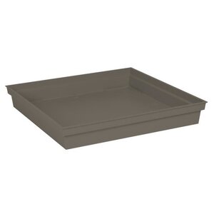 Soucoupe carrée pour pot de fleur Toscane 40 cm - Taupe