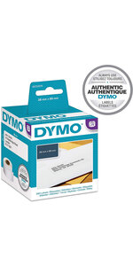 DYMO LabelWriter Boite de 2 rouleaux de 130 étiquettes adresse standard 28mm x 89mm