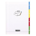 Cahier piqué 8000 POLYPRO 4 INDEX incolore 24x32cm 140p séyès 90g CALLIGRAPHE