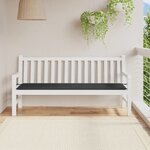 vidaXL Coussin de banc de jardin noir 180x50x4 cm tissu oxford