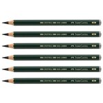 Crayon castell 9000 jumbo large mine 5 3 mm 8b x 6 faber-castell