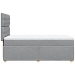 vidaXL Sommier à lattes de lit avec matelas Gris clair 100x200cm Tissu