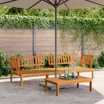 vidaXL Canapés d'angle palette de jardin 2 Pièces bois massif d'acacia