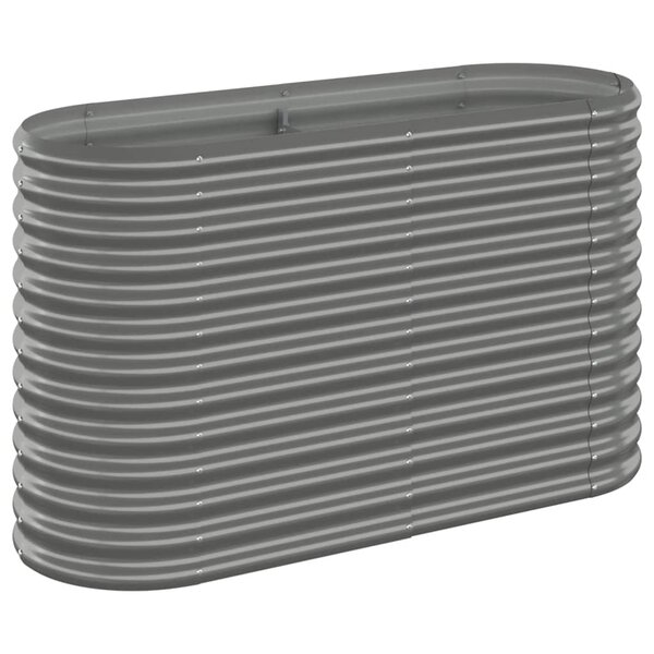 vidaXL Lit surélevé de jardin Acier enduit de poudre 114x40x68 cm gris