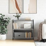 vidaXL Bibliothèque sonoma gris 80x30x78 5 cm bois d'ingénierie et fer