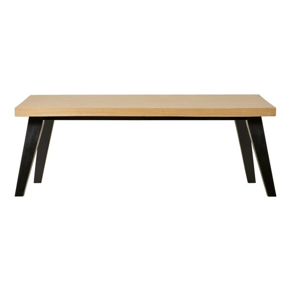 Table basse placage chêne avec motif à chevrons 60 x 120 x 42 cm