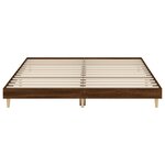 vidaXL Cadre de lit chêne marron 120x200 cm bois d'ingénierie