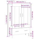 vidaXL Buffet haut chêne marron 69 5x31x115 cm bois d'ingénierie