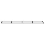 vidaXL Auvent de porte Noir et transparent 400x75 cm Polycarbonate