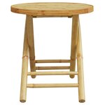 vidaXL Ensemble de bistro pliante 3 Pièces et coussins gris foncé bambou