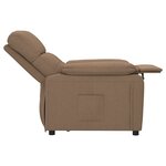 vidaXL Fauteuil inclinable Marron Tissu