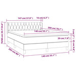 vidaXL Sommier à lattes de lit avec matelas Bleu 140x200 cm Tissu