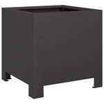 vidaXL Jardinières 2 Pièces noir 30x30x30 cm acier