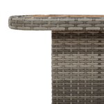 vidaXL Table de jardin gris 90x55x71cm Résine tressée et bois d'acacia