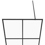 vidaXL Paroi de douche avec verre ESG transparent 80x195 cm Noir