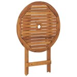 vidaXL Mobilier à dîner de jardin pliable 3 Pièces Bois d'acacia solide