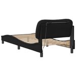vidaXL Cadre de lit avec lumières LED noir 90x190 cm similicuir