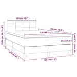 vidaXL Sommier à lattes de lit avec matelas Taupe 120x200 cm Tissu