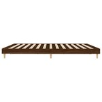 vidaXL Cadre de lit chêne marron 200x200 cm bois d'ingénierie